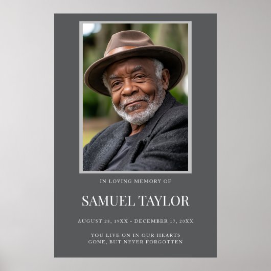 Personalisierte Beerdigung des Lebens Poster (Vorne)