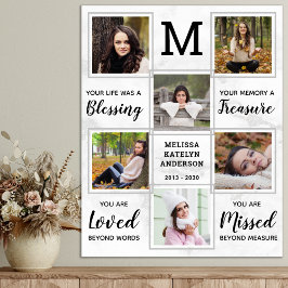 Personalisierte Beerdigung Gedenkstätte Einzigarti Poster