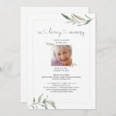 Personalisierte Beerdigung mit Foto Ankündigung (Vorne/Hinten)