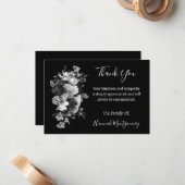 Personalisierte Beerdigung und Beileid Dankeschön  Mitteilungskarte (Vorderseite/Rückseite Beispiel)