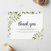 Personalisierte Beerdigung Vielen Dank Hinweis | B Mitteilungskarte (Vorderseite/Rückseite Beispiel)