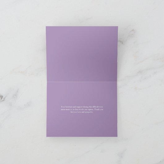 Personalisierte Beerdigung von Schmetterlingen Dan Dankeskarte (Innenseite)