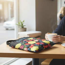 Personalisierte Beeren- und Zitrusmuster-Tragetasc Tasche