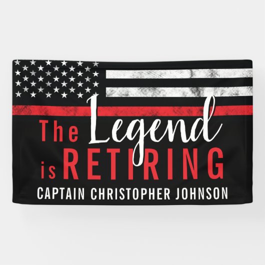 Personalisierte Befeuerung des Feuerwehrmanns mit Banner (Horizontal)