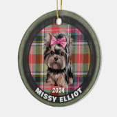 Personalisierte Begleiter Keramik Circle Xmas Tree Keramik Ornament (Links)