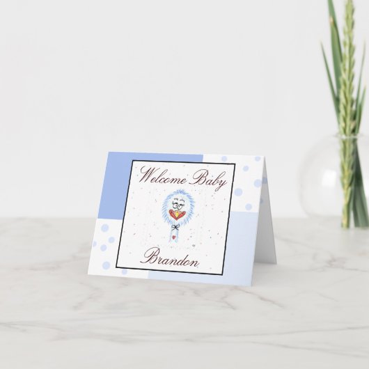 Personalisierte Begrüßungskarte Dankeskarte (Vorderseite)