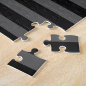 Personalisierte, Behalte Schwarz Streifen Dekorati Puzzle (Seite)