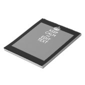 Personalisierte BEHALTEN CALM haben Ihren Text auf Notizblock (Rotiert)