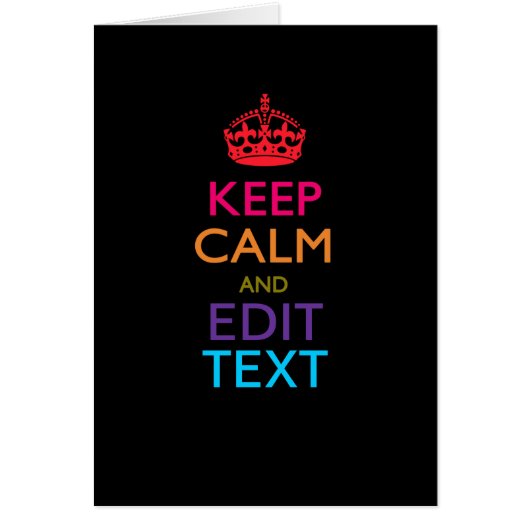 Personalisierte BEHALTEN CALM haben Ihren Text meh (Vorne)