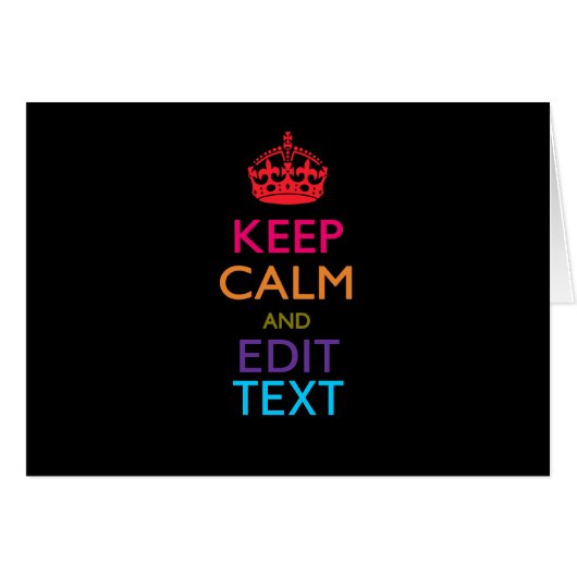 Personalisierte BEHALTEN CALM haben Ihren Text meh (Vorderseite (Horizontal))