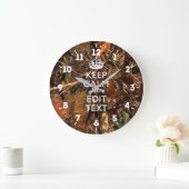 Personalisierte Behalten Ruhe Ihren Text auf Herbs Große Wanduhr (Zuhause)