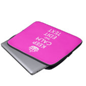 Personalisierte Behalten Ruhe Text auf Hot Pink ha Laptopschutzhülle (Vorne Knopf)