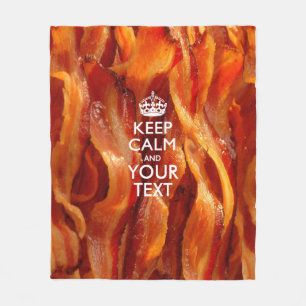 Personalisierte Behalten Ruhe und Ihr Bacon Fleecedecke
