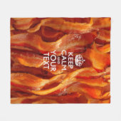 Personalisierte Behalten Ruhe und Ihr Bacon Fleecedecke (Vorderseite (Horizontal))