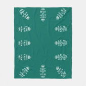Personalisierte Behalten Ruhe und Ihr Text-Aqua Fleecedecke (Vorderseite)