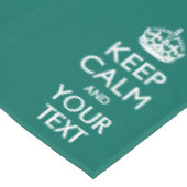 Personalisierte Behalten Ruhe und Ihr Text-Aqua Tischdecke (Schrägansicht)