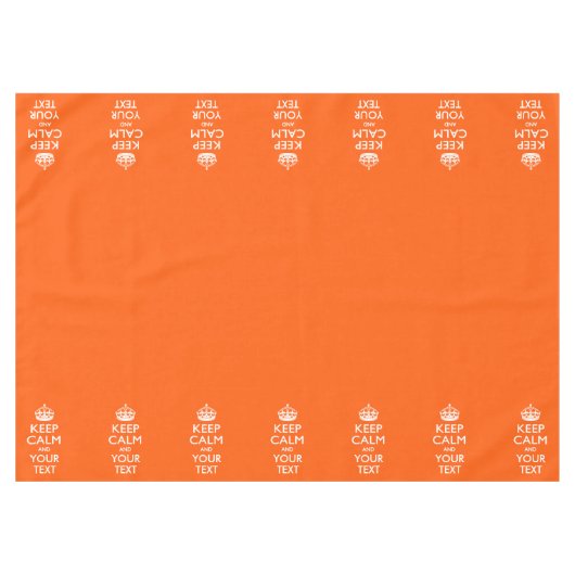 Personalisierte Behalten Ruhe und Ihr Text in Reic Tischdecke (Vorderseite (Horizontal))