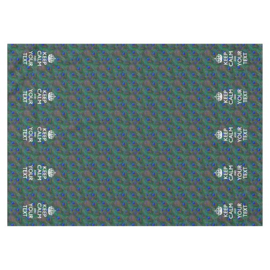 Personalisierte Behalten Ruhe und Ihr Text Peak Tischdecke (Vorderseite (Horizontal))