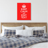 Personalisierte Behalten Ruhe und Ihr Text rot kla Leinwanddruck (Insitu (Schlafzimmer))