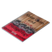 Personalisierte || behalten Ruhe- und Liebe-Igel Notizblock (Linke Seite)