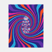 Personalisierte Behalten Ruhe und mehrfarbiger Tex Fleecedecke (Vorderseite)