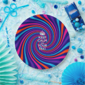 Personalisierte Behalten Ruhe und mehrfarbiger Tex Pappteller (Party)