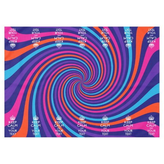 Personalisierte Behalten Ruhe und mehrfarbiger Tex Tischdecke (Vorderseite (Horizontal))