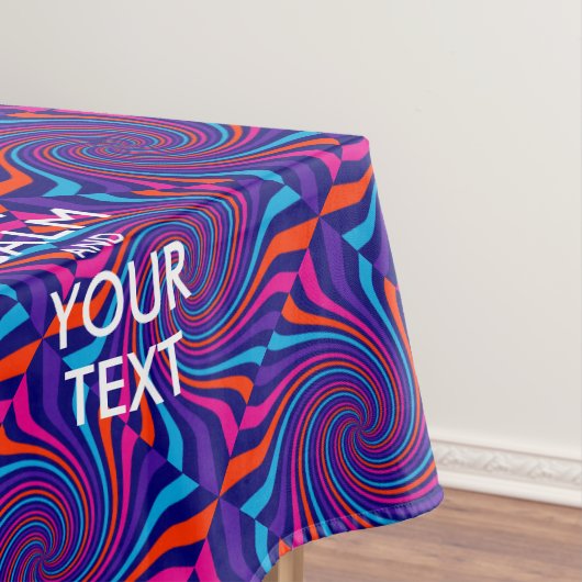 Personalisierte Behalten Ruhe und mehrfarbiger Tex Tischdecke (Beispiel)