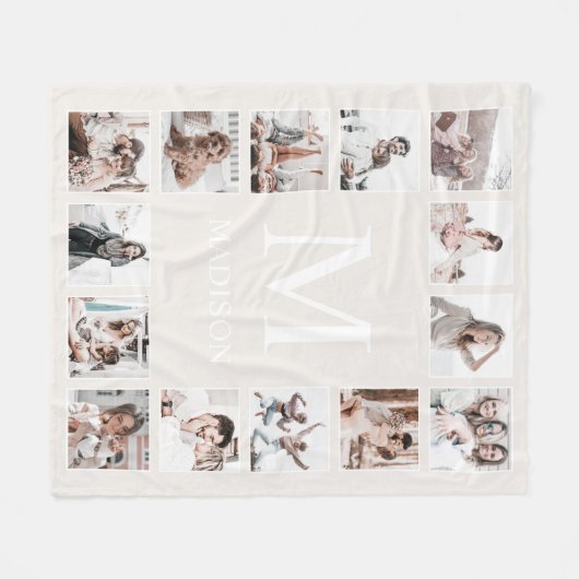 Personalisierte Beige für benutzerdefinierte FotoC Fleecedecke (Vorderseite (Horizontal))