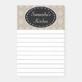 Personalisierte Beige Kitchenette Post It Notes Post-it Klebezettel (Vorderseite)