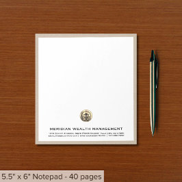 Personalisierte Beige-Linen DruckNotepad Notizblock