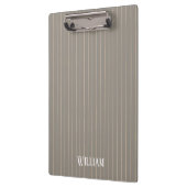 Personalisierte beige Pinstreifen Klemmbrett (Links)