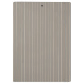 Personalisierte beige Pinstreifen Klemmbrett (Rückseite)
