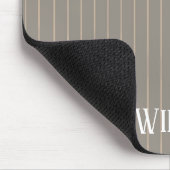 Personalisierte beige Pinstreifen Mousepad (Ecke)