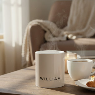 Personalisierte Beige und Monogramm mit kundenspez Kaffeetasse