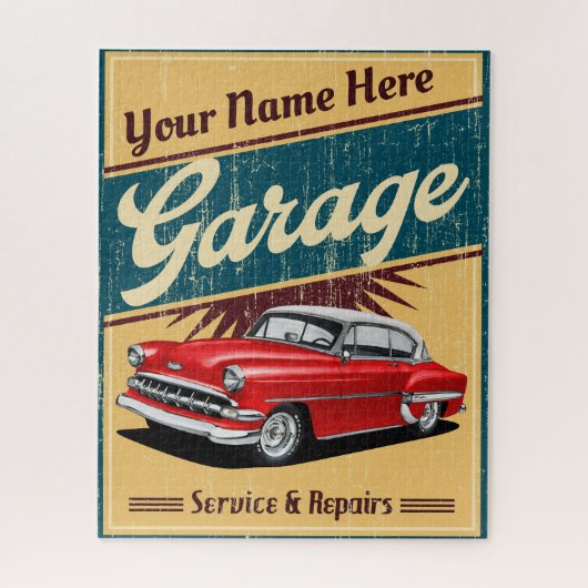 Personalisierte Bel Air Garage Puzzle (Vertikal)