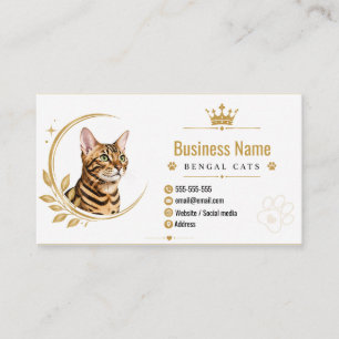 Personalisierte Bengal-Cattery Modern Visitenkarte