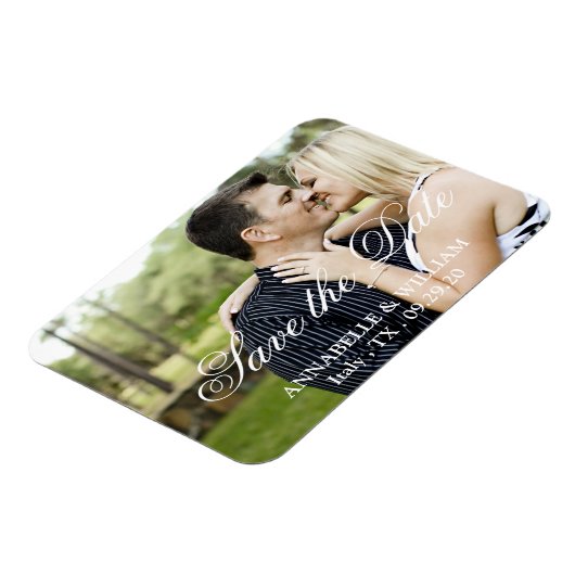 Personalisierte Benutzerdefiniert "Save the Date" Magnet (Linke Seite)