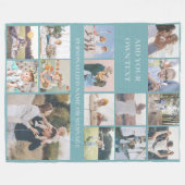 Personalisierte benutzerdefinierte 15-FotoCollage Fleecedecke (Vorderseite (Horizontal))