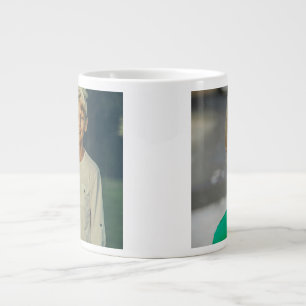 Personalisierte benutzerdefinierte 2-Foto-Doppelse Jumbo-Tasse