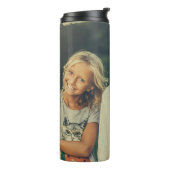 Personalisierte benutzerdefinierte 2-Foto-Doppelse Thermosbecher (Nach links gedreht)