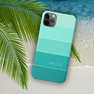 Personalisierte benutzerdefinierte aqua Türkisgrün Case-Mate iPhone Hülle