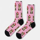 Personalisierte benutzerdefinierte Calico-Kitty-Ka Socken (Linkes Detail)