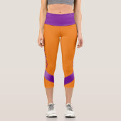 Personalisierte benutzerdefinierte Darstellung - V Capri Leggings (Vorderseite)