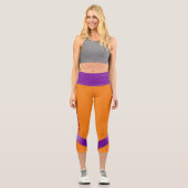 Personalisierte benutzerdefinierte Darstellung - V Capri Leggings (Vorderseite)
