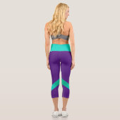 Personalisierte benutzerdefinierte Darstellung - V Capri Leggings (Rückseite)