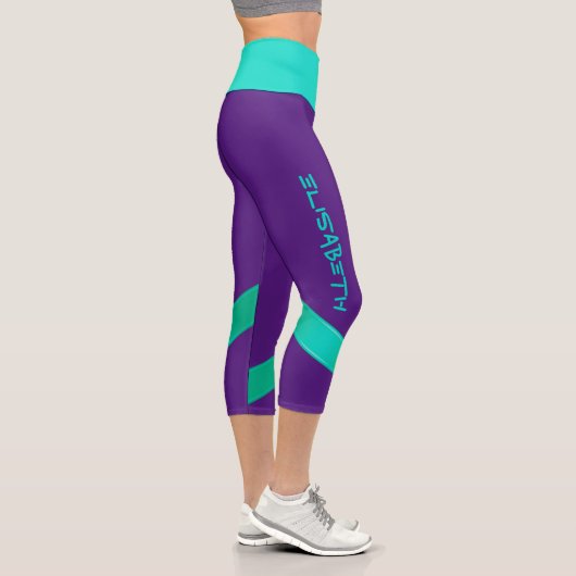 Personalisierte benutzerdefinierte Darstellung - V Capri Leggings (Rechts)