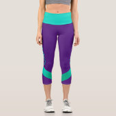 Personalisierte benutzerdefinierte Darstellung - V Capri Leggings (Vorderseite)