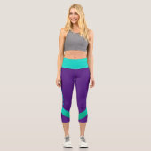 Personalisierte benutzerdefinierte Darstellung - V Capri Leggings (Vorderseite)