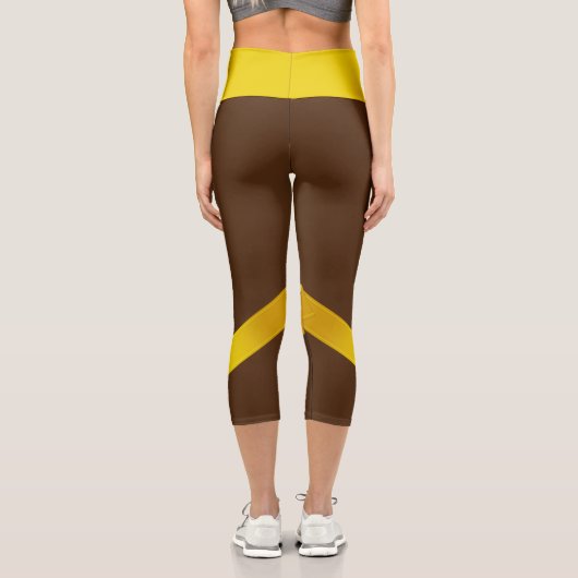 Personalisierte benutzerdefinierte Darstellung - V Capri Leggings (Rückseite)